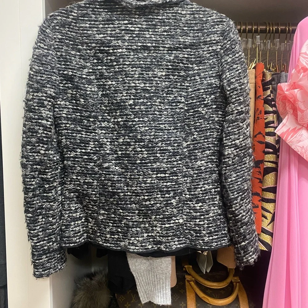 Prada Black & White Bouclé Blazer Jacket - Picture 5 of 5